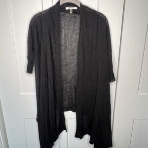 DKNYC NWT Linen Blend Open Long Cardigan Women’s Size Medium